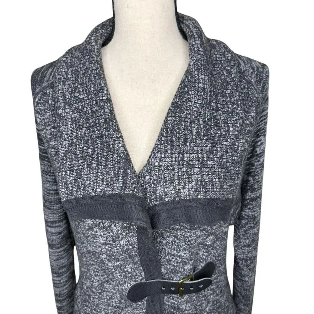 Margaret O’Leary Gray Moto Lagenlook Sweater Jacket Size L - Picture 3 of 13